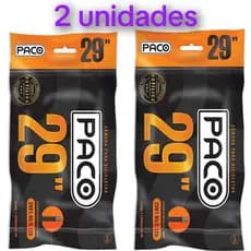 camara de ar aro 29 kit 02 unidades bike 29x1.95/2.125 valvula americana 48mm Paco bico grosso