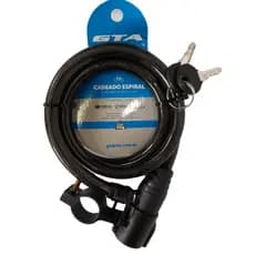Cadeado bicicleta tranca anti furto 12mm x 1 metro para bike moto cabo aço 12mm 2 chaves e suporte gta