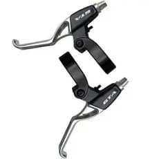 Manete aluminio para bike maçaneta aluminio Gta polida/preta c/regulagem v-brake e freio a disco mecânico
