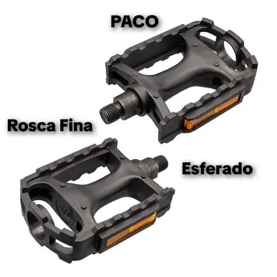 Pedal bike mtb nylon esferado rosca fina 1/2 c/refletores bicicleta pedivela z monobloco