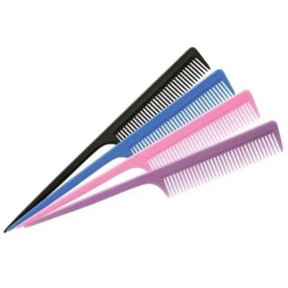 Pente Fino Com Cabo 4 Unidades Sortidas Resistente Perfeito para Profissional ou Dia a Dia