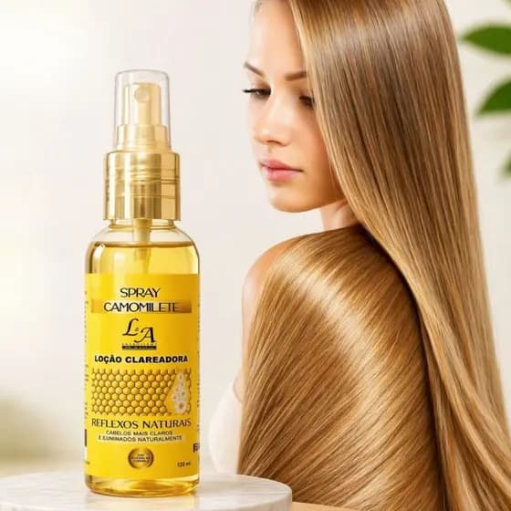 Spray Clareador Camomila Mel 120ml Efeito Loiro Natural Iluminador Capilar