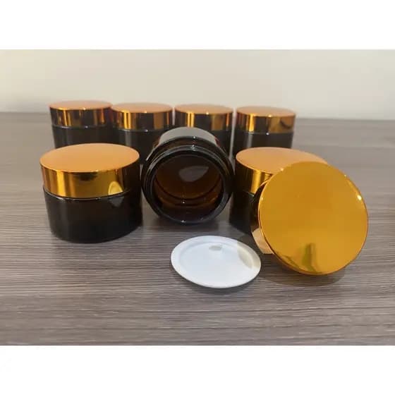 03 Potes vidro âmbar 30ml ou 50ml