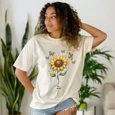 Artes Impressa Tema: GIRASSOL c/ 9 Imagens A4 Prontas Para Sublimar Camisetas POLIÉSTER.