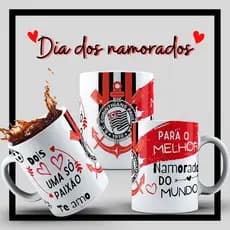 Arte Impressa Tema: Times Dia dos NAMORADOS c/ 9 Imagens Prontas Para Sublimar Canecas