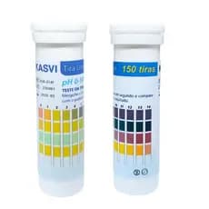 MEDIDOR TESTE PH FITA 0-14 KASVI 150 TIRAS LÍQUIDOS EM GERAL