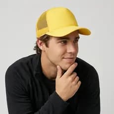 Boné Preto Trucker Liso Tela Rendinha