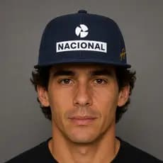 Boné Ayrton Senna Aba Reta Nacional Preto Fórmula 1 Retrô