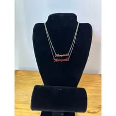Colar com Pingente Abençoado Por Deus banhado a ouro/Prata modelo feminino - acessorios novos