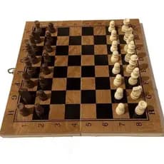 Jogo de Xadrez Médio – Tabuleiro em Madeira 29,5 x 14,5 cm Clássico e Elegante
