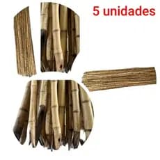 kit 5 unidades Tutor de Bambu Natural 45 cm,Para Cercas, Artesanatos e Vasos.