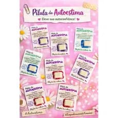 Card Pílula da Autoestima Lembrancinha Dia das Mulheres Motivacional