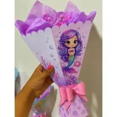 Buquê Infantil | Presente Criativo para Menina | Cone Buquê Surpresa Lembrancinha Criativa | Kit Festa Menina