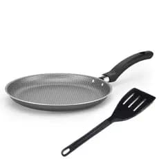 Frigideira de Panqueca Antiaderente Panquequeira 22 cm + 1 Espátula Linha Color