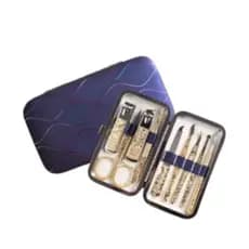 Kit Alicates Inox 9 Peças Manicure Pedicure Com Estojo