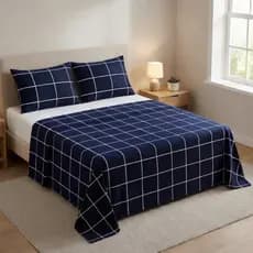 Jogo de Cama Queen 4 Peças Percal Acetinado Com Fronha – Toque Macio Conforto Premium