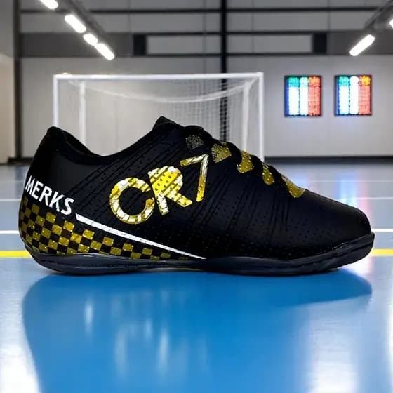 Chuteira Futsal Infantil  Quadra Salao Tênis Futebol Cr7 Copa Macia