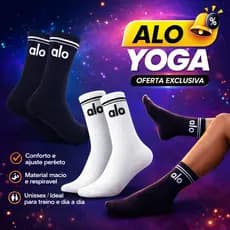 KIT 3 PARES MEIAS YOGA LUXO CANO ALTO ACADEMIA TREINO DIA A DIA TENDÊNCIA 2026 | OFERTA PREMIUM