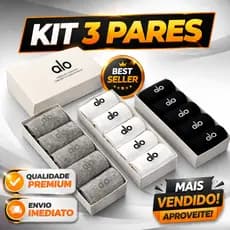 KIT 3 PARES MEIAS CANO ALTO YOGA LUXO | ACADEMIA TREINO DIA A DIA CASUAL | MASCULINAS E FEMININAS