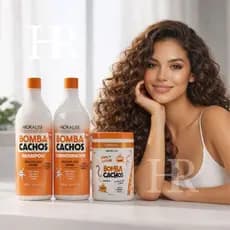 Kit Bomba Cachos Cabelos Cacheados Crespos e Ondulados