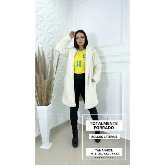 Sobretudo Teddy Feminino – Elegância e Conforto no Inverno do M ao G2