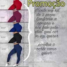Calça leggin Modeladora para usar no dia a dia academia moda Fitness leve compressão estica não fica transparente confortável leve 5 por R165,00.