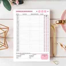Agenda para agendamento de clientes não datada - NAIL DESIGNER/Lash designer