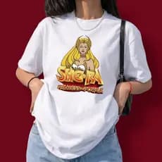 Camiseta Feminina e Masculina She Ra He Man Filme Desenho Fandom Vintage Princesa