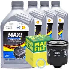 Kit 4 Litros De Oleo 5w40 E Filtro De Oleo Mann Vw Gol Voyage Saveiro Polo Fox Kombi Flex EA111 8V