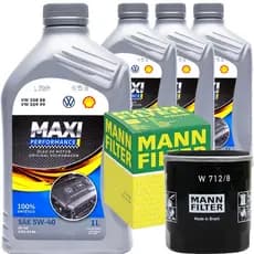 Kit Revisão Oleo 5w40 Vw Maxi Performance Up Polo Virtus Gol Voyage Fox Jetta Nivus T-Cross Golf