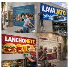 Banner Personalizado 1,50 x 0,80 m Lona para Loja, Lona para Salão, Qualidade Sol Chuva