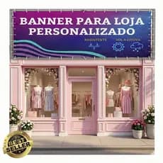 Banner Personalizado Letreiro de loja - Faixa de Lona - Banner para loja