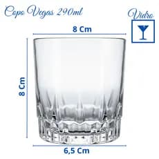 COPO DE VIDRO Whisky Vegas 290ml ,COPO,COZINHA,BEBIDA