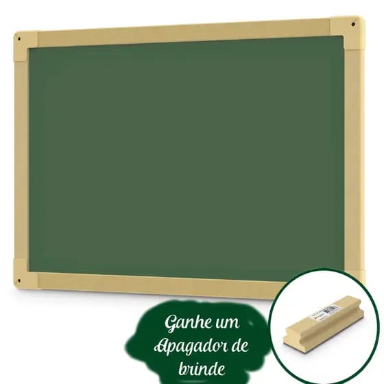 Lousa Quadro Verde Escolar 40 X 60 Cm + Apagador