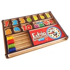 Estojo Pedagógico Luxo Brinquedo Educativo 6 Em 1 Matemática