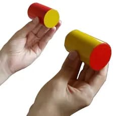 Mini Ganza Colorido Instrumento Musical Infantil Percução