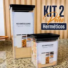 Kit Potes Herméticos Organizador De Cozinha Para Arroz Feijão Macarrão E Mantimentos Livre BPA
