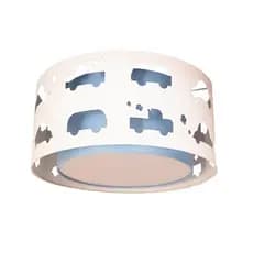 Luminária Infantil Plafon Carrinhos 30x16