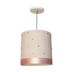 Lustre Pendente Infantil Pérolas Coloridas - 25X25 Crú