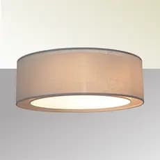 Luminária de Teto Plafon Cúpula Dupla Linho Pérola 60x16