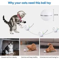Simples Colorido Bola Gato Catnip Brinquedo Led Auto Bola Rotativa Inteligente Interativo Brinquedo Do Gato Usb Recarregável Pet