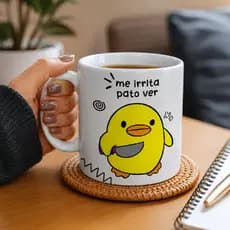Caneca pato me irrita pato ver meme engraçado presente café