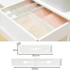 Kit 6 Divisorias para Gaveta Plastico Separador Ajustavel Armarios e Closets Marca IKAZA