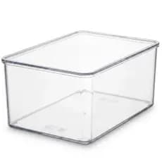 Kit Caixa Organizadora Com Tampa Multiuso Acrílico Transparente 3,5L