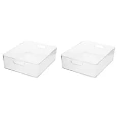 Kit 2 Caixas Organizadoras Em Acrílico Multiuso Cristal 7,5L