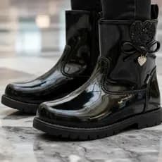 Bota Infantil Ortopasso Love Menina Verniz Feminino Feminina Blogueirinha Blogueira Coturno Inverno