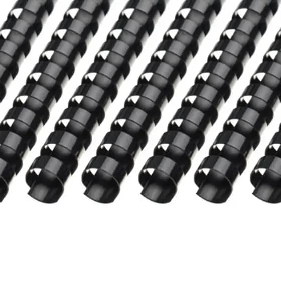 Kit 90 Garras Plásticas Pretas Para Encadernação A4 Tamanho 45 Folhas