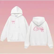 Moletom Feminino Casual com estampa Cherie com capuz e bolso de inverno
