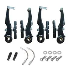 Par Freio V-brake Aluminio Preto Gta Dianteiro/Traseiro Bicicleta