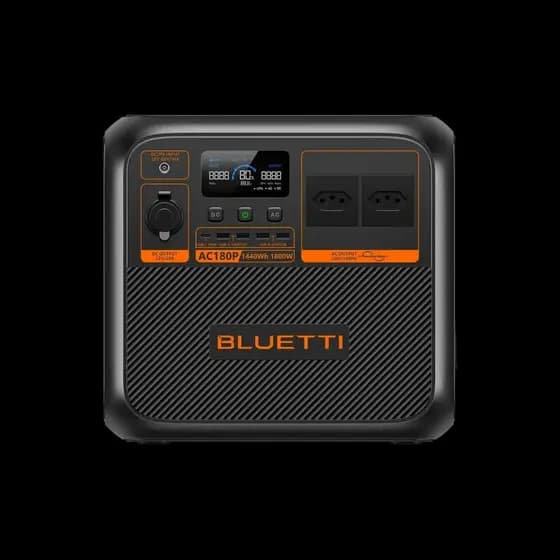 BLUETTI AC180P Estação de Energia Solar Portátil | 1.800 W 1.440 Wh